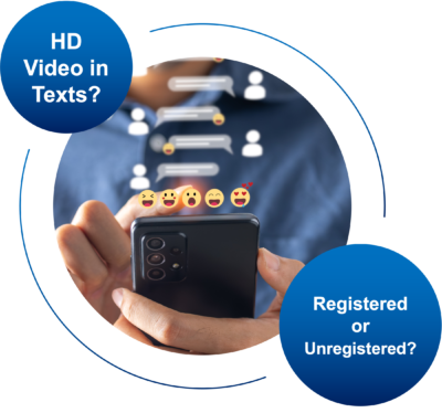 HD Video in Texts? Registered or Unregistered?